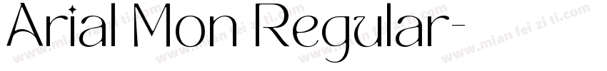 Arial Mon Regular字体转换
